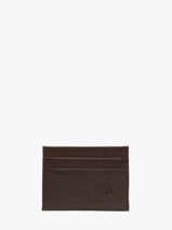 Card Holder Leather Madras Etrier Brown madras EMAD011